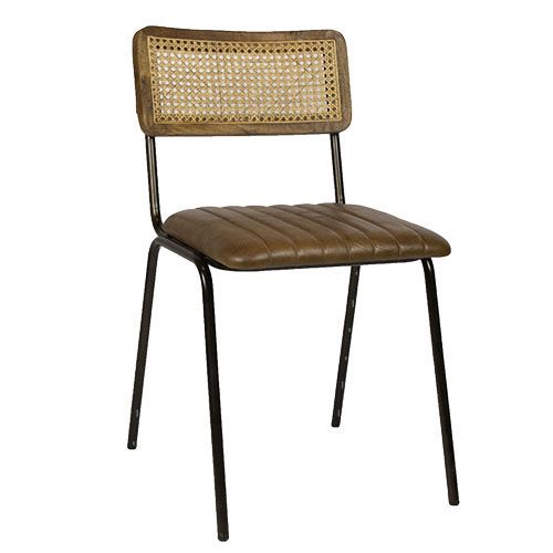 KJ JENSEN Brown industrial Upholstered indoor chair